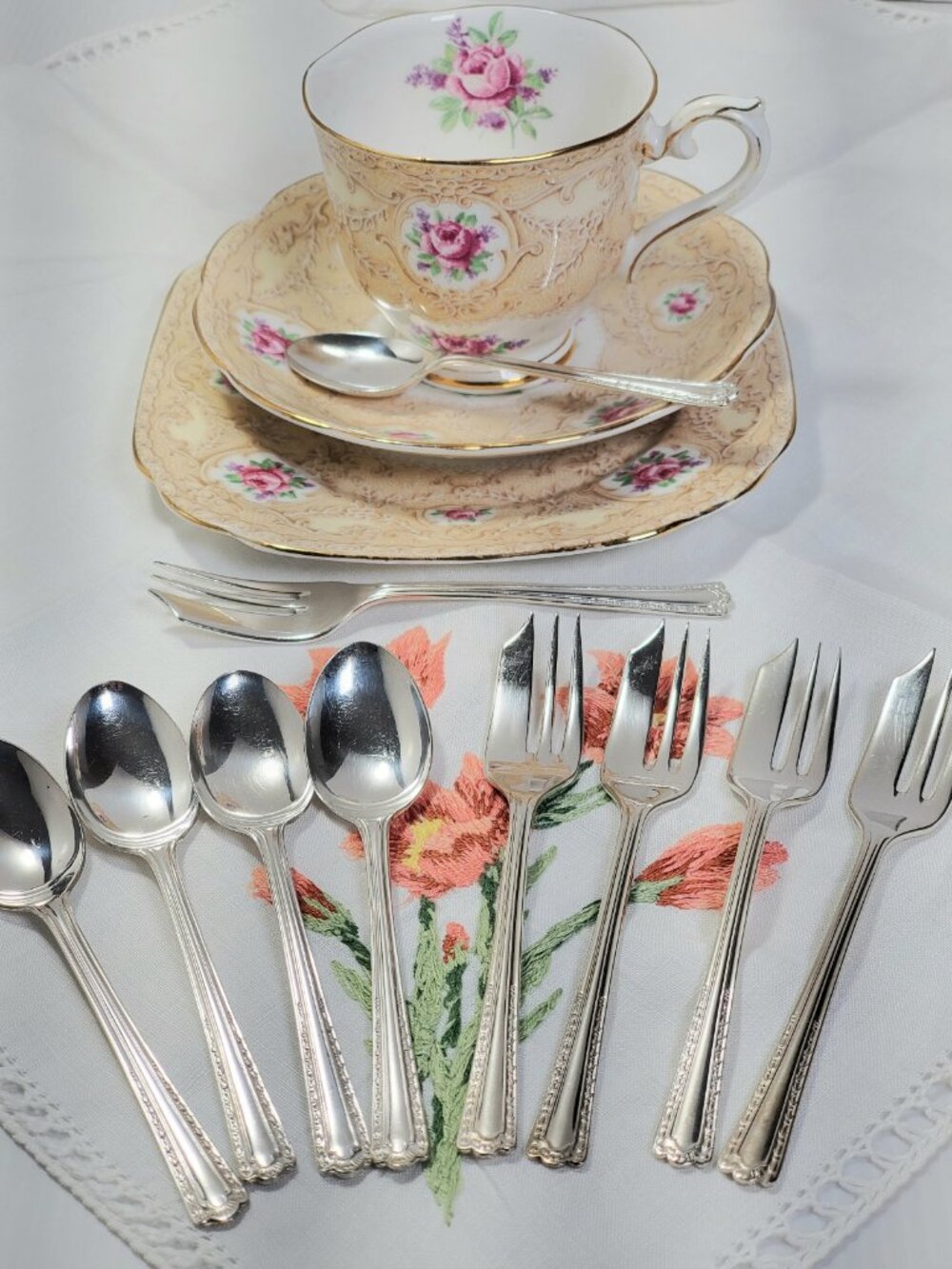 Vintage Sheffield England "Silverpride Plate" Tea Party Set - 10pc